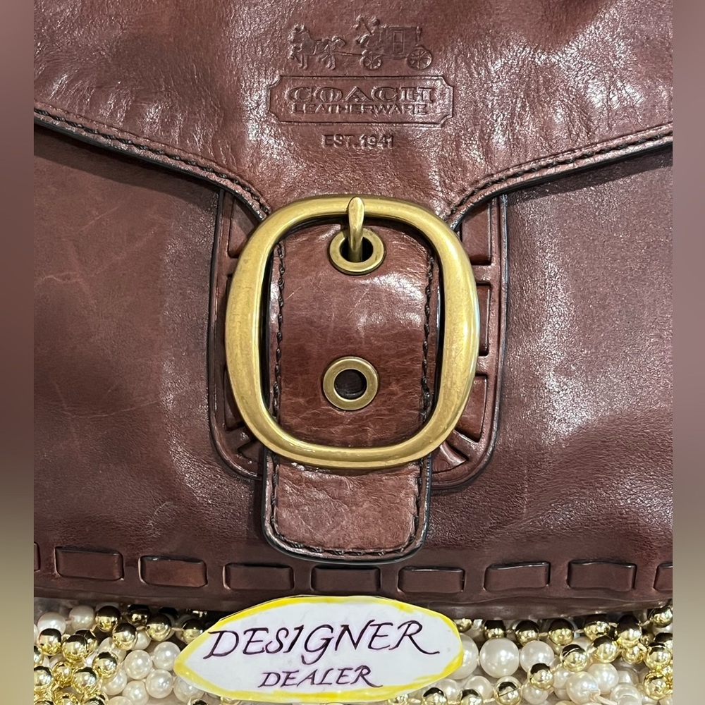COACH Bleecker Woven Laced Tattersall Flap Bag 11446 - Picture 4 of 14